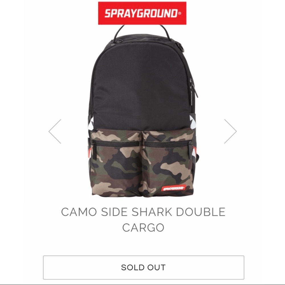 Rare New DS Sprayground camo side shark
